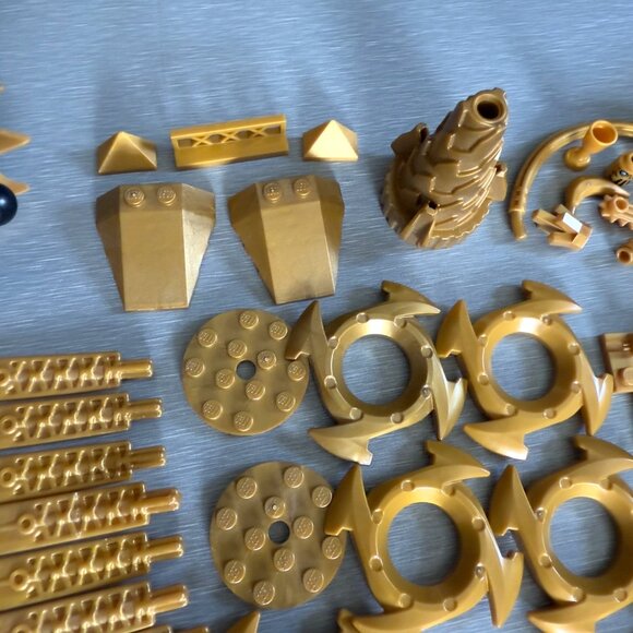 Lego Ninjago Weapons Accessories Lot Gold Sword Sai Knife Wheels Throwing Stars - Picture 9 of 15